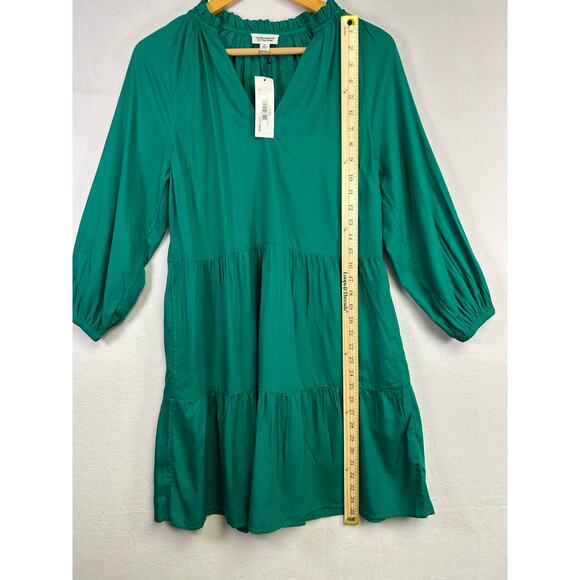 Woman's Green Long Sleeve Dress - Size XS Winter Holiday Feminine - Picture 10 of 10